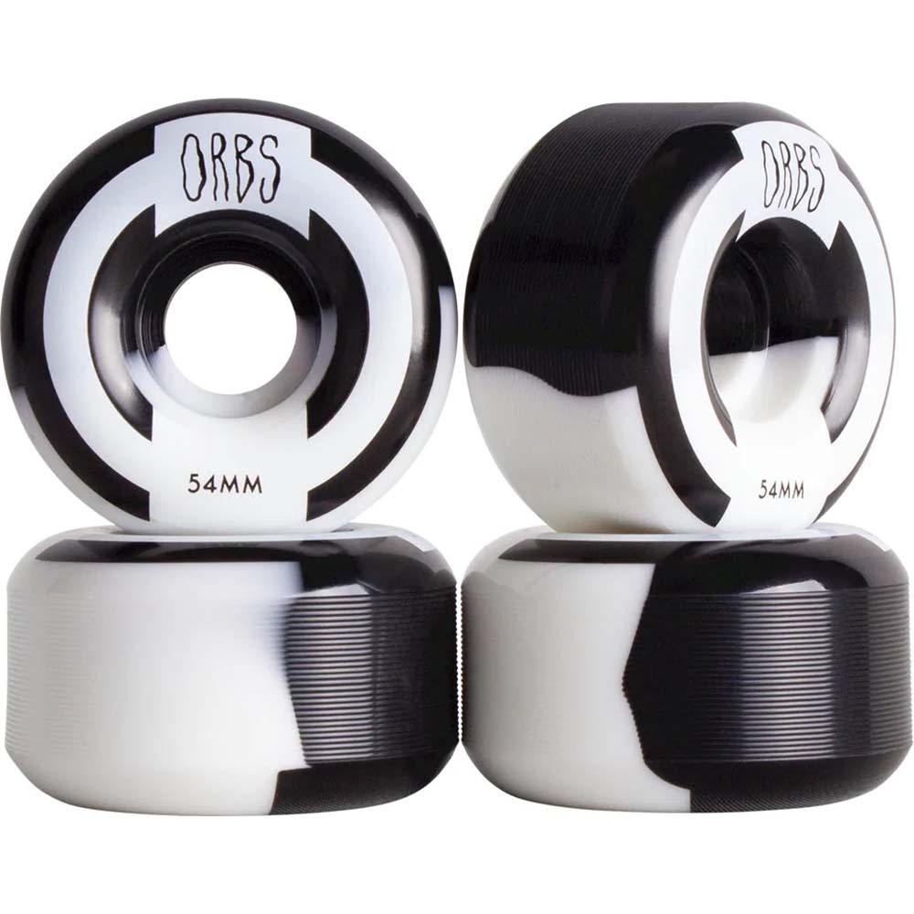 Welcome Orbs Apparitions Splits Round 99a Skateboard Wheels - Black/White 54mm
