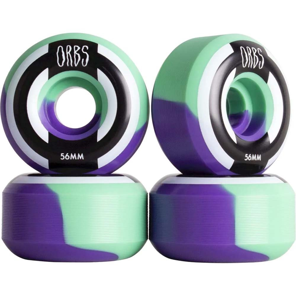 Welcome Orbs Apparitions Splits Round 99a Skateboard Wheels - Mint/Lavender 56mm
