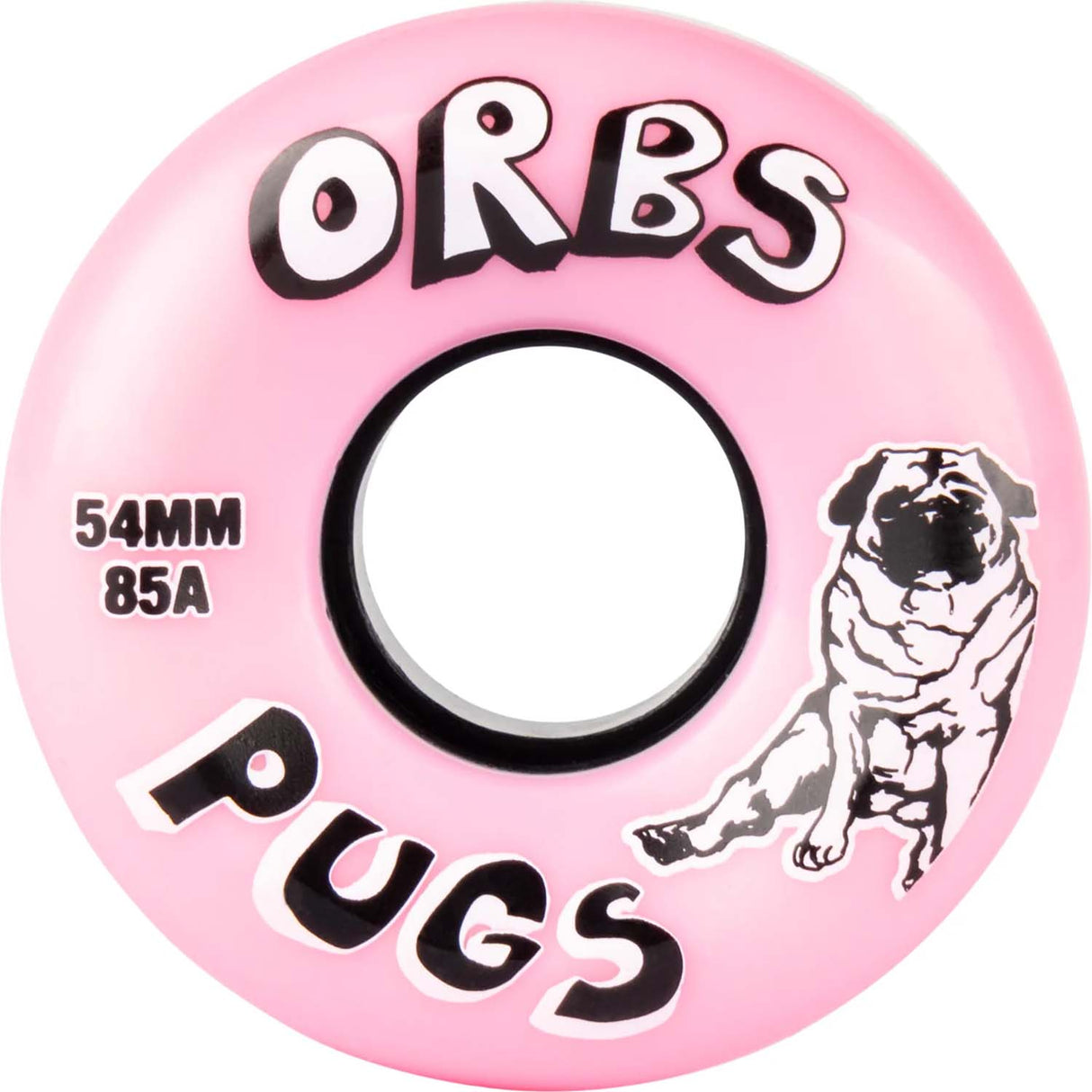 Welcome Orbs Pugs Solids Conical 85a Skateboard Wheels - Pink 54mm