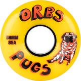 Welcome Orbs Pugs Solids Conical 85a Skateboard Wheels - Yellow 56mm
