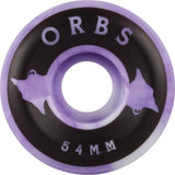 Welcome Orbs Specters Swirls Conical 99a Skateboard Wheels - Purple/White 54mm