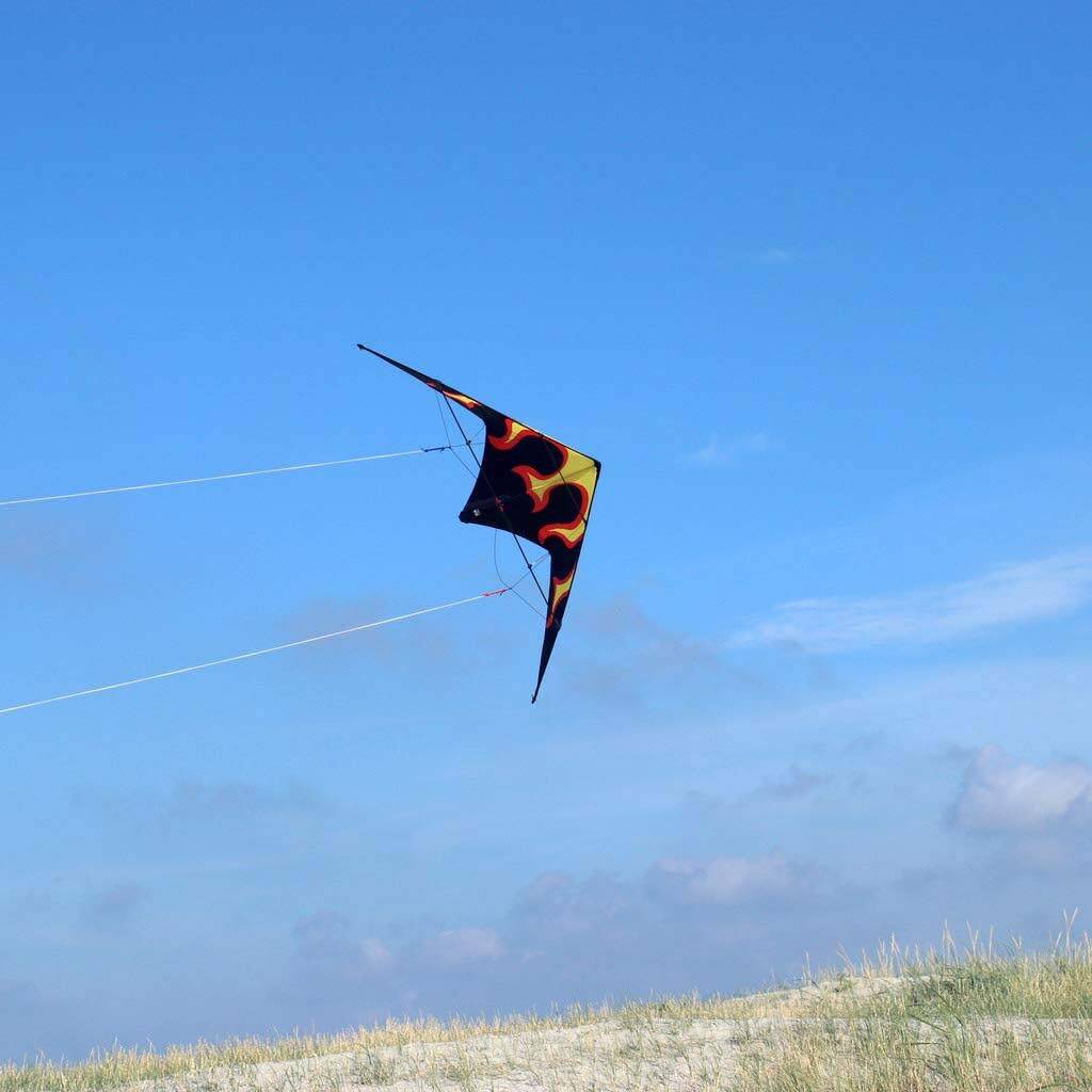 Wolkensturmer Delta Two-Lined Traditional Stunt Kite - Flame