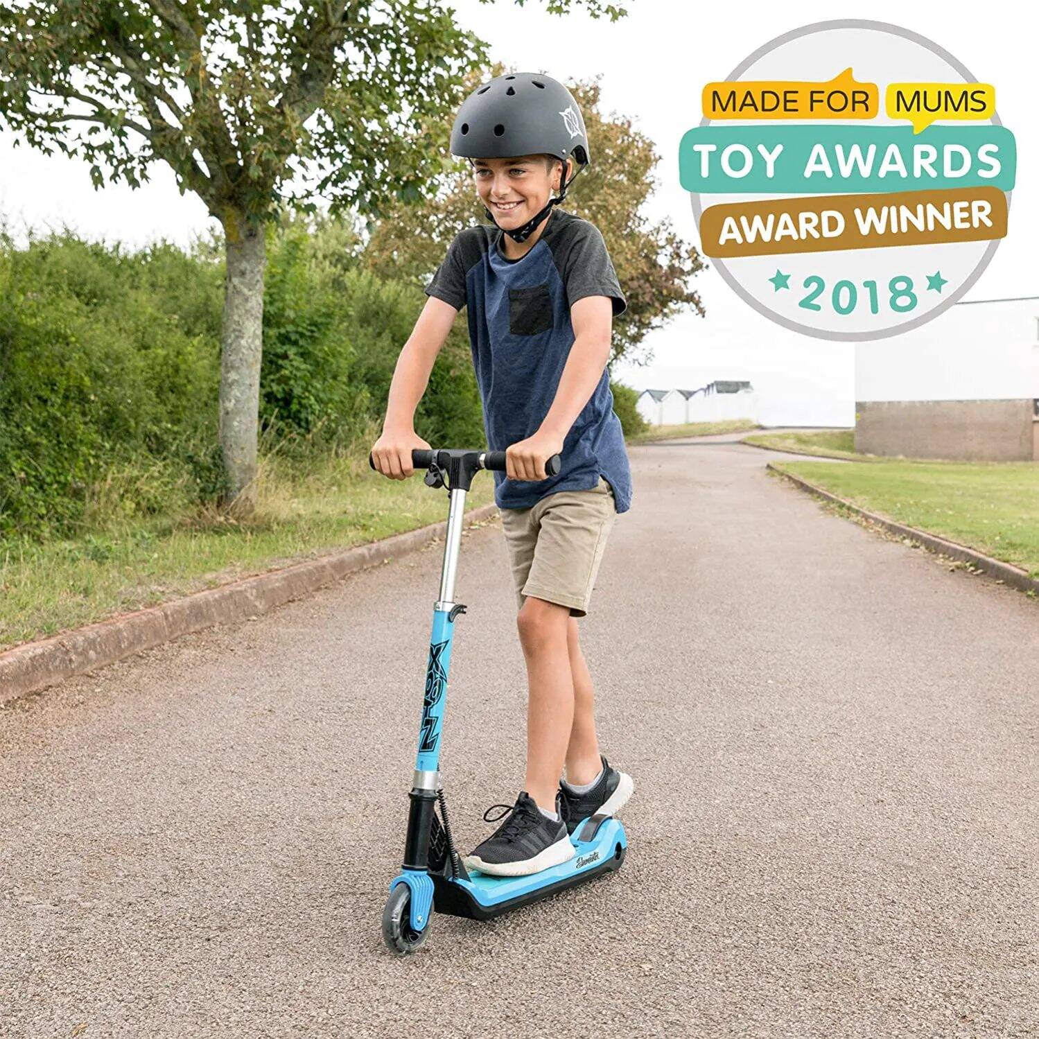 Xootz Elements Electric Scooter - Black/Blue