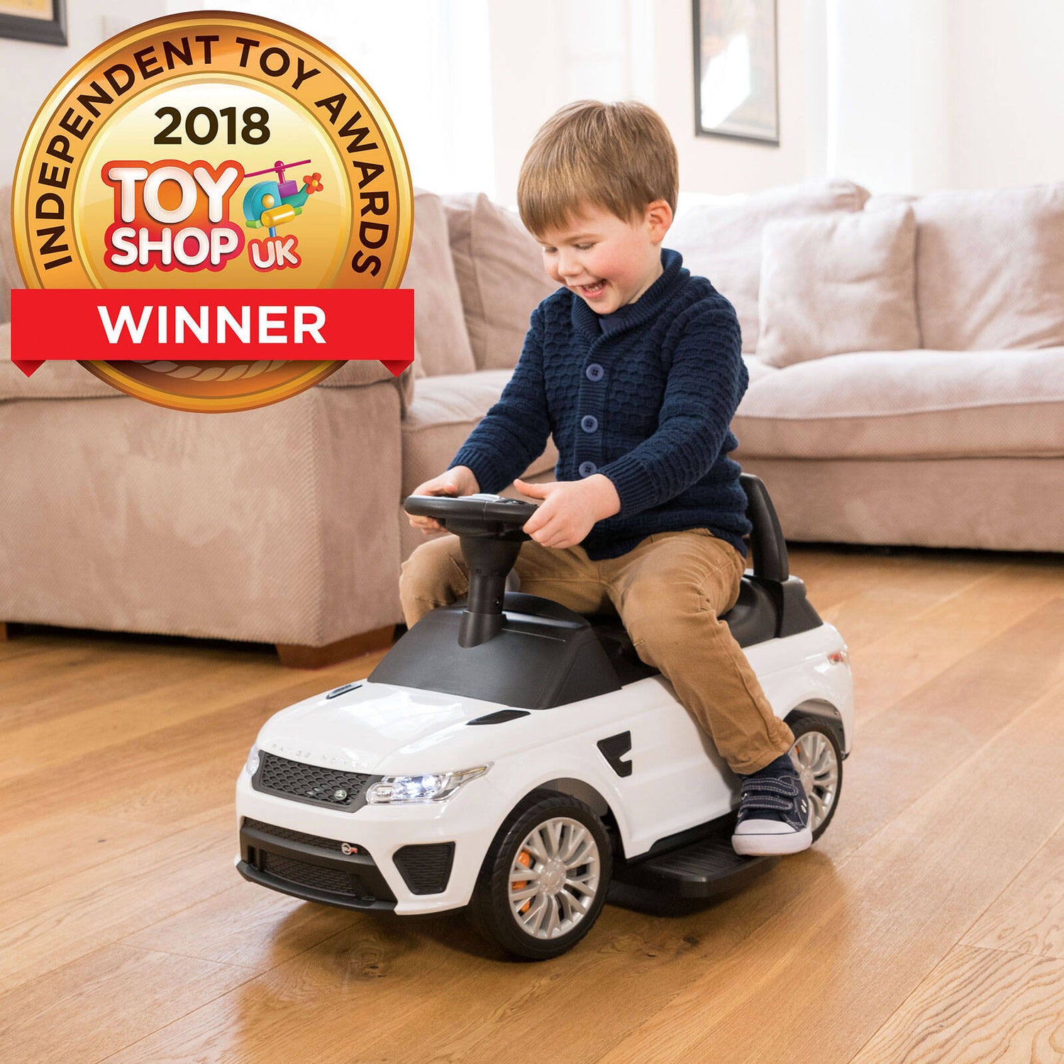 Xootz Range Rover 2 In 1 Electric Ride On - White