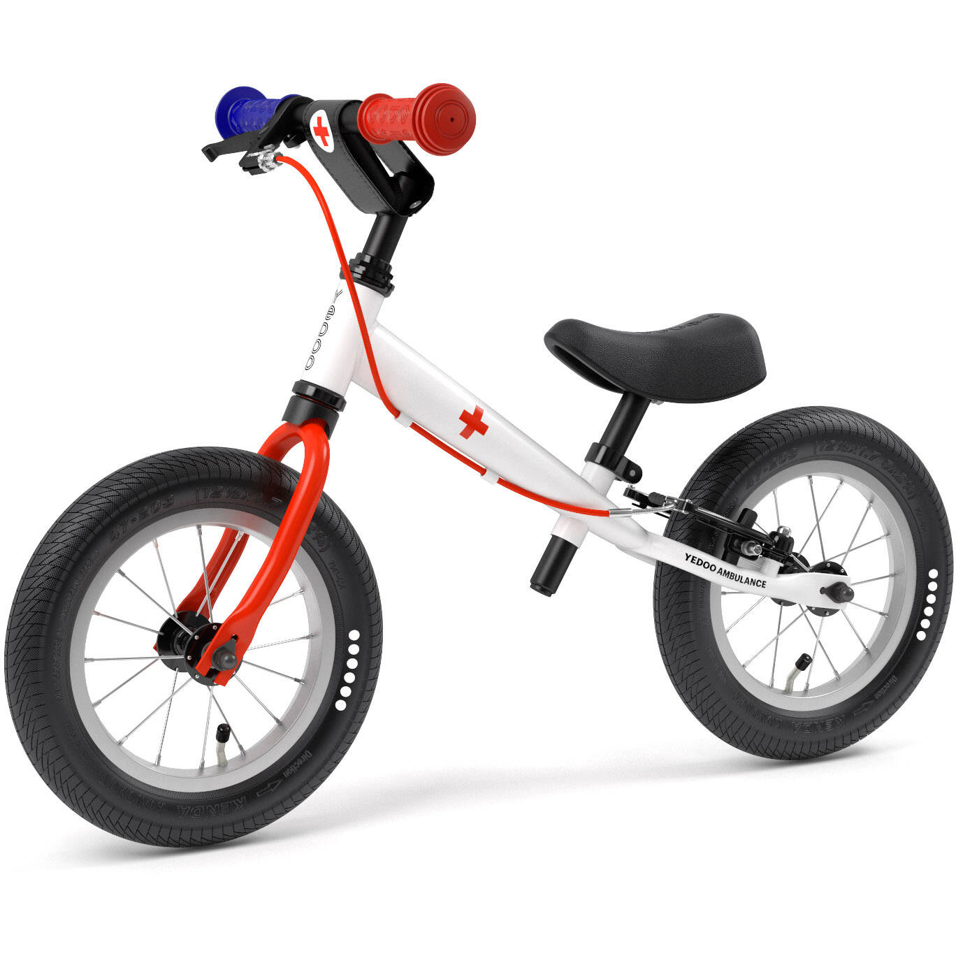 Yedoo Ambulance Balance Bike - White/Red/Blue