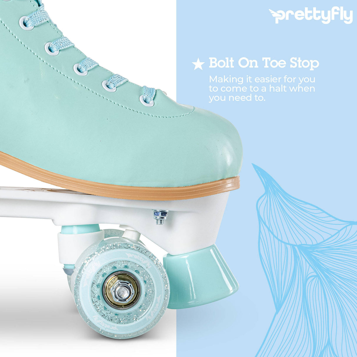 Yvolution PrettyFly Adjustable Roller Skates - Blue (UK 3 - UK 6)