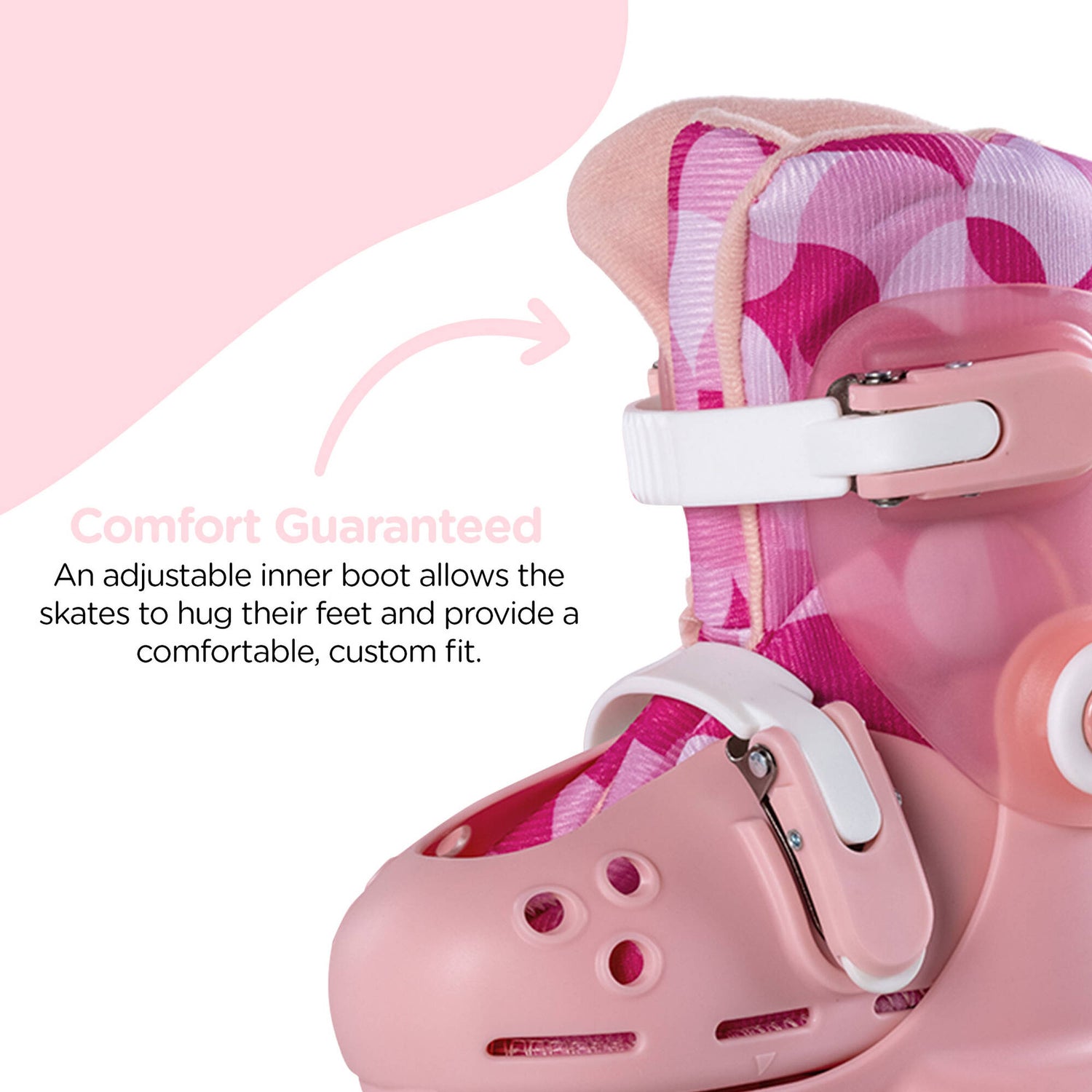 Yvolution Twista Adjustable Roller Skates - Pink