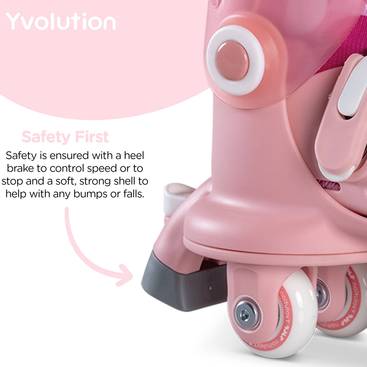 Yvolution Twista Adjustable Roller Skates - Pink