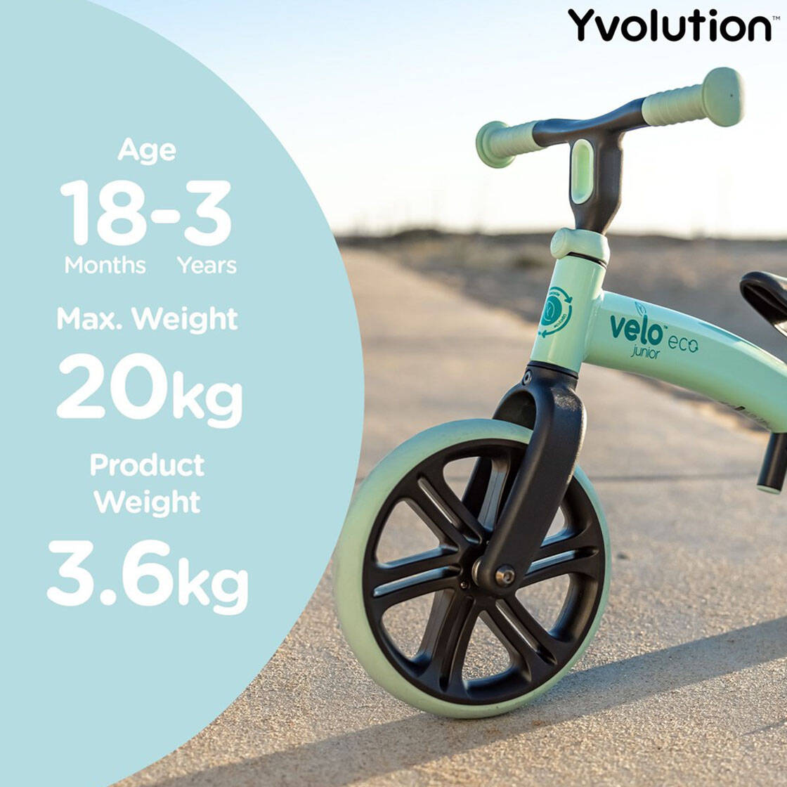 Yvolution Velo Junior Eco Balance Bike - Blue