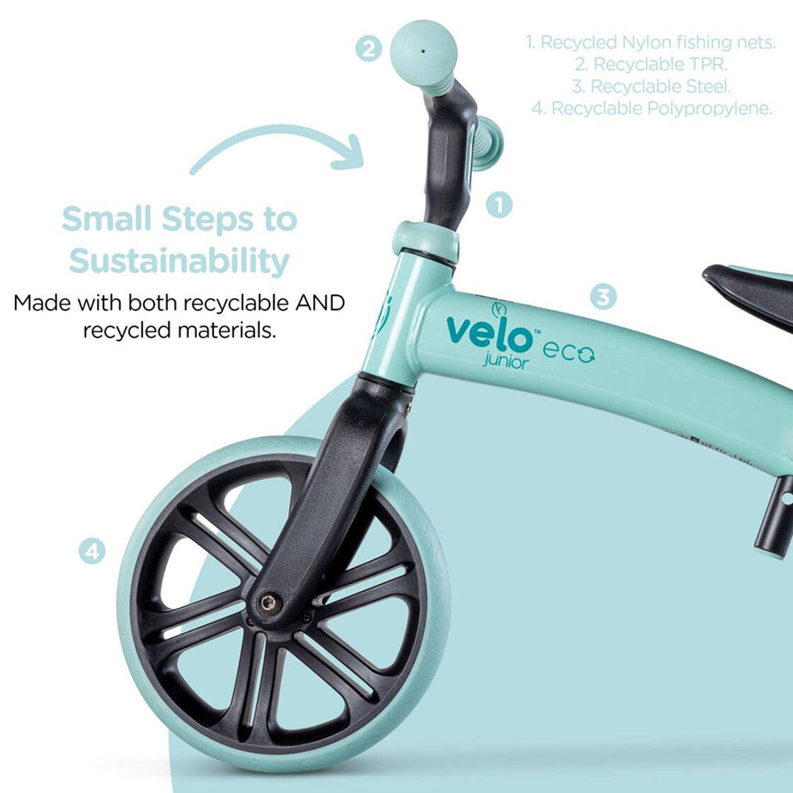 Yvolution Velo Junior Eco Balance Bike - Blue