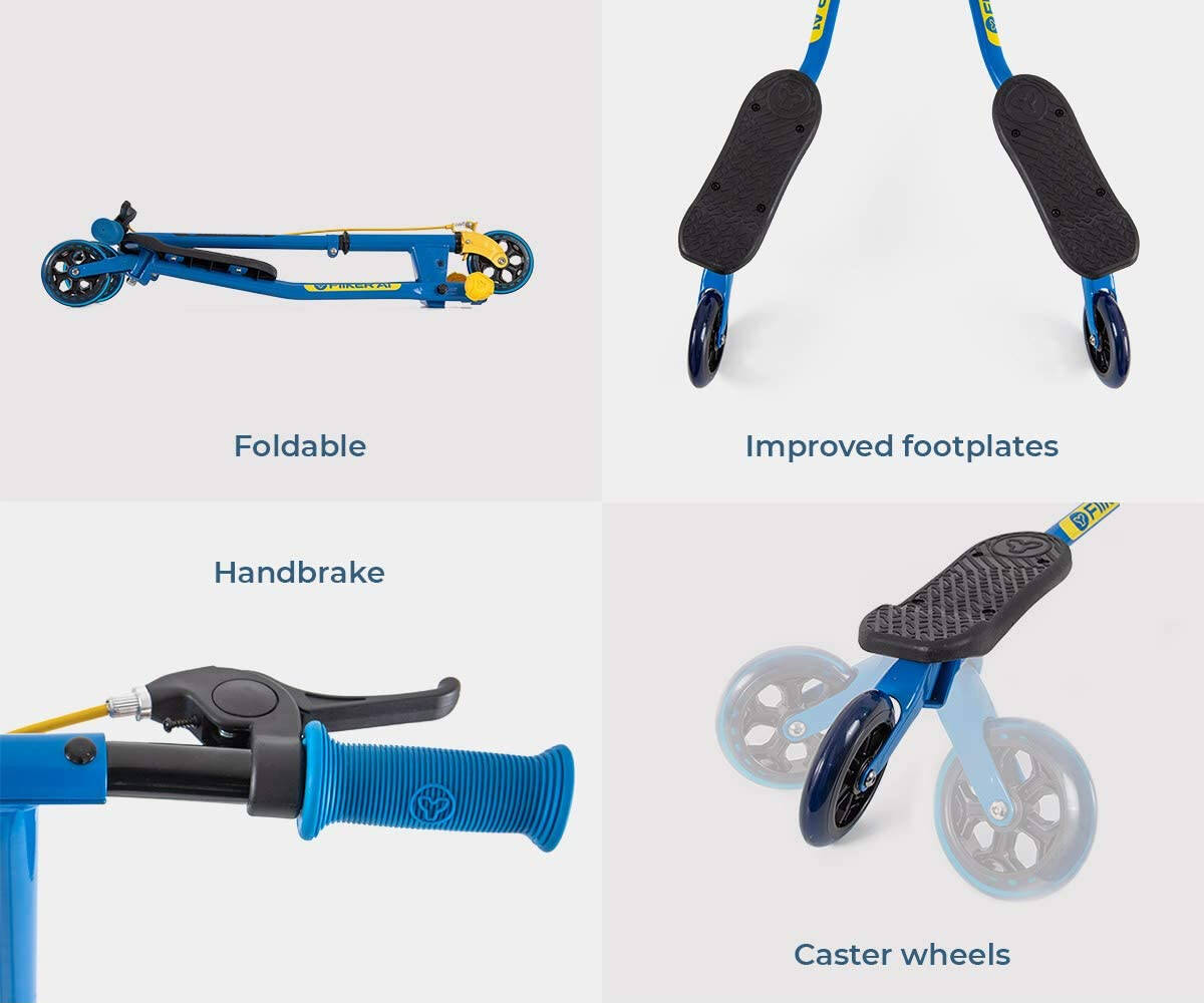 Yvolution Y Fliker A1 Air Scooter - Blue/Yellow