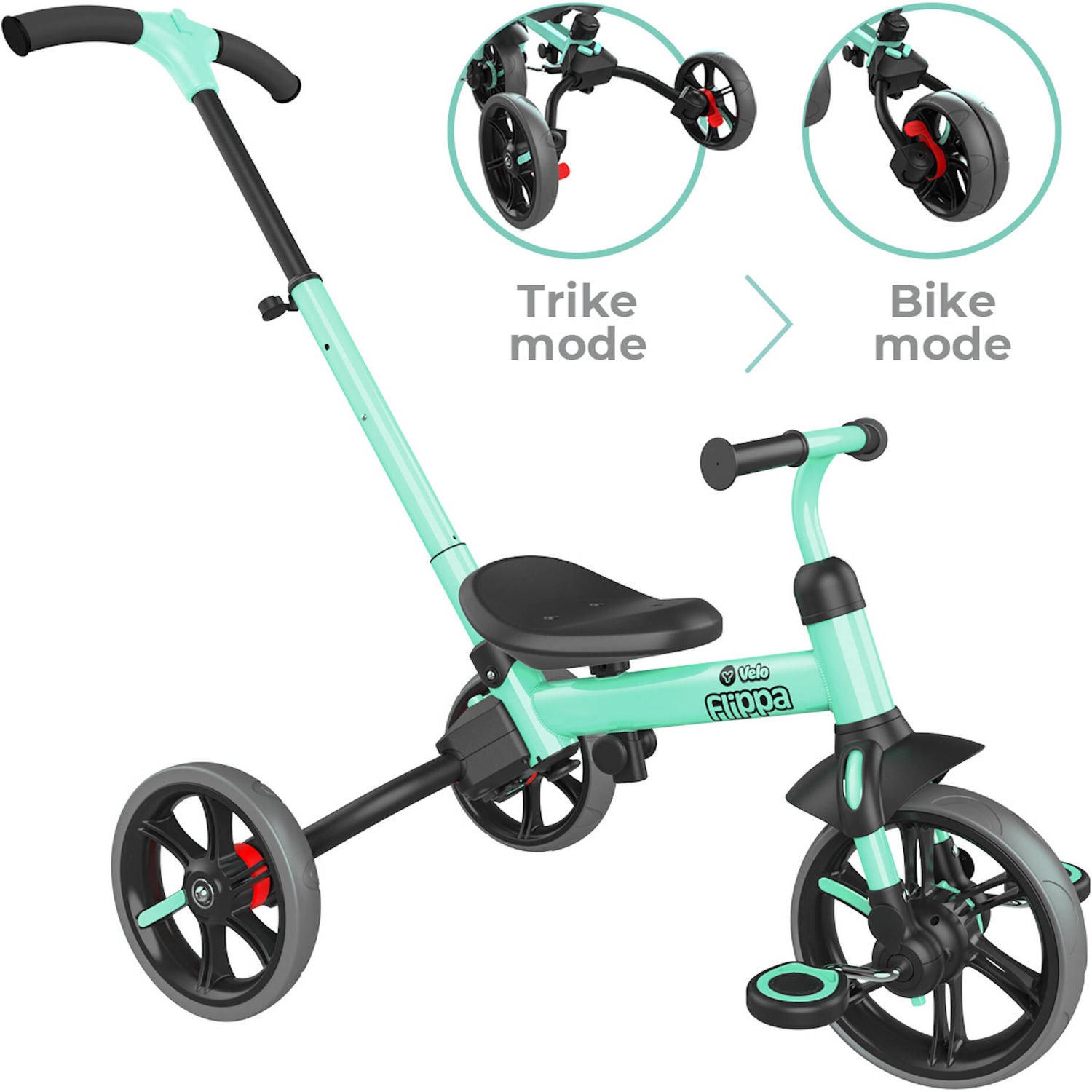 Y-Volution YVelo Flippa Balance Bike - Green/Black