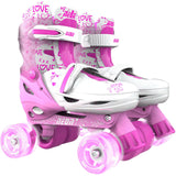 Yvolution Neon Combo 2-In-1 Adjustable Roller Skates - Pink (UK 2 - UK 5)