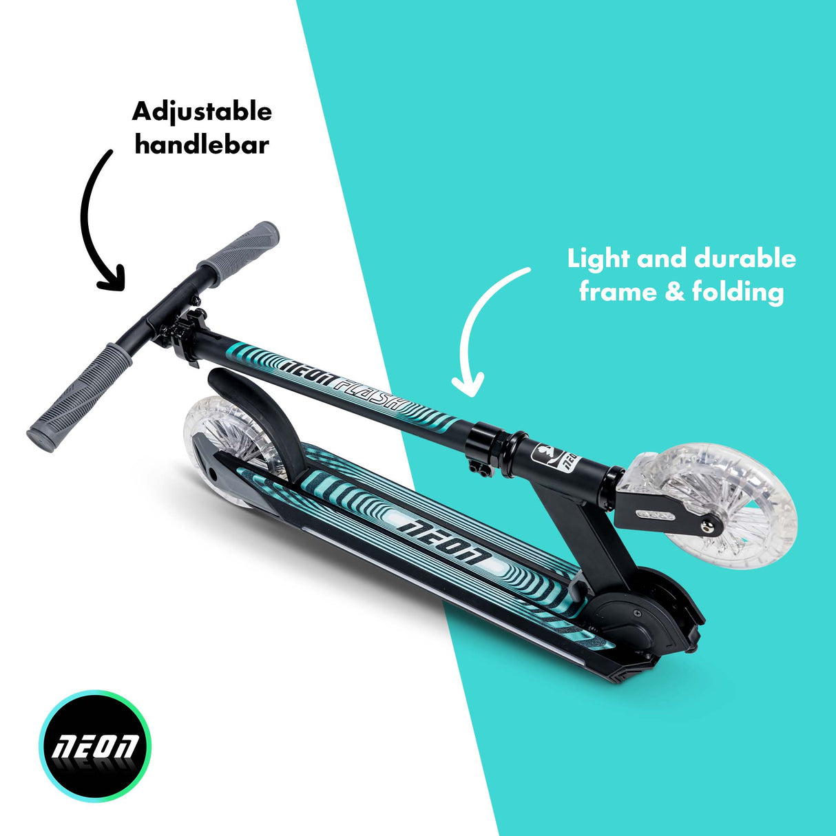Yvolution Neon Flash Light-Up Folding Scooter