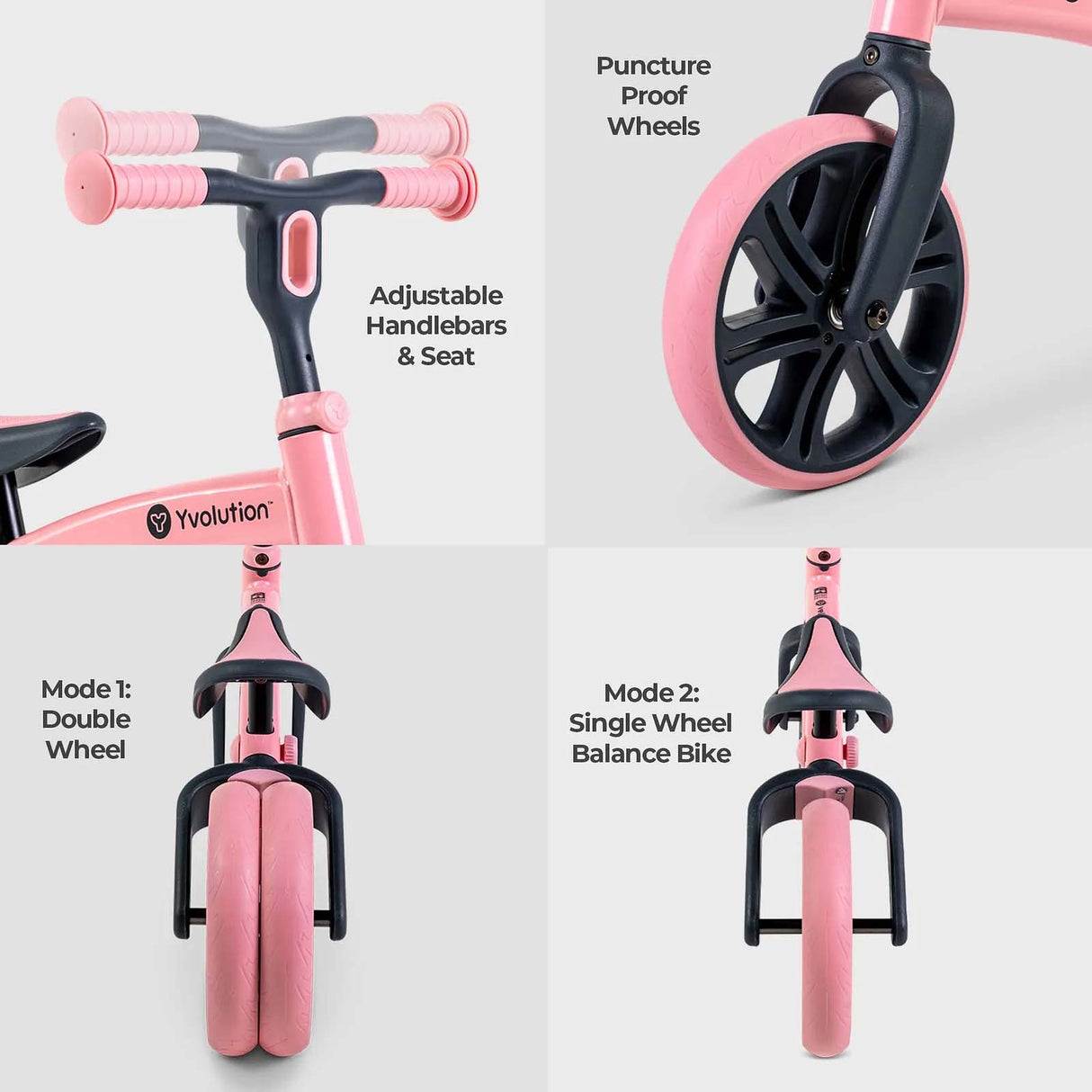 Y Volution Velo Junior Balance Bike - Pink