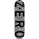 Zero Classic Bold Skateboard Deck - Black/White 8.375''