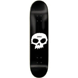 Zero Single Skull Skateboard Deck - Black/White 8.0''