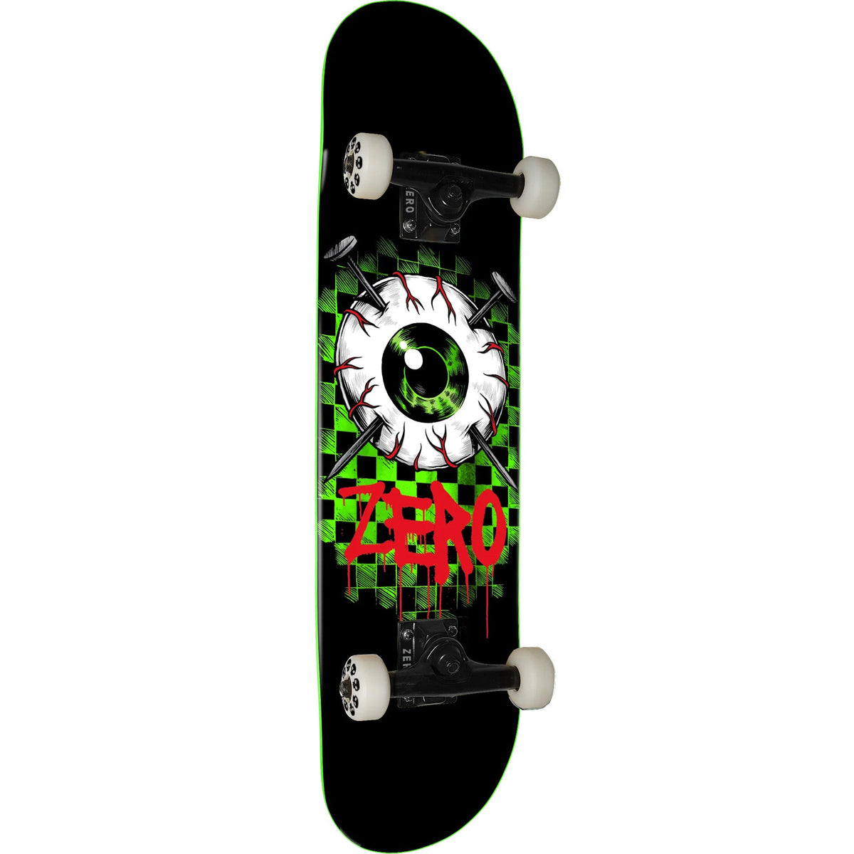 Zero Eyeball Complete Skateboard - Black/Green 8"