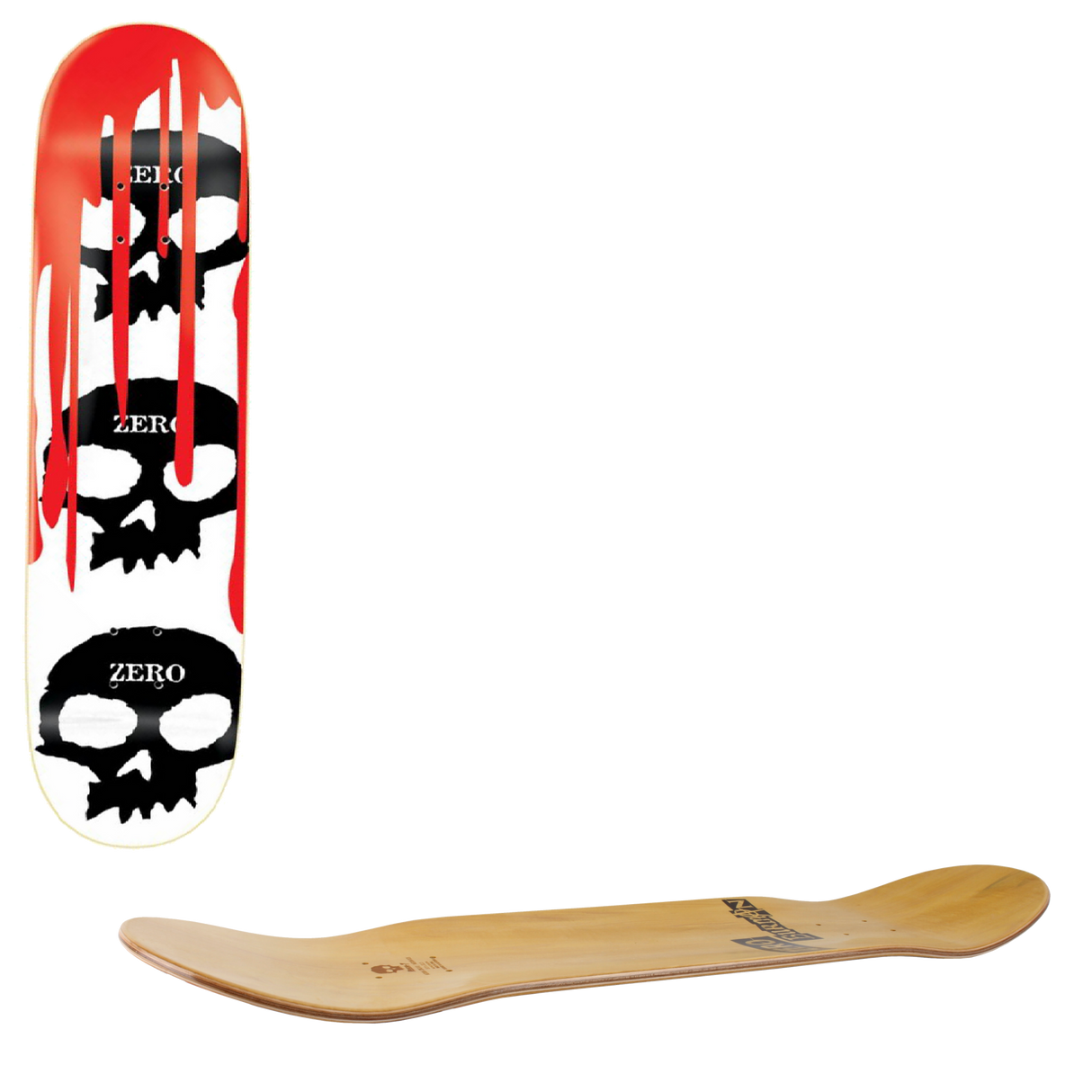Zero 3 Skull Blood Skateboard Deck 8.125"