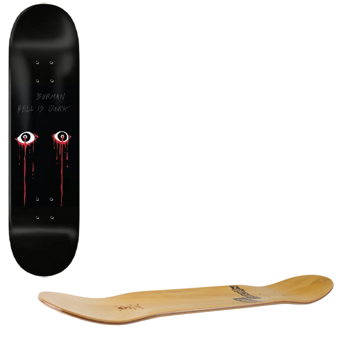 Zero Hell Is Dark Burman Skateboard Deck 8.625"