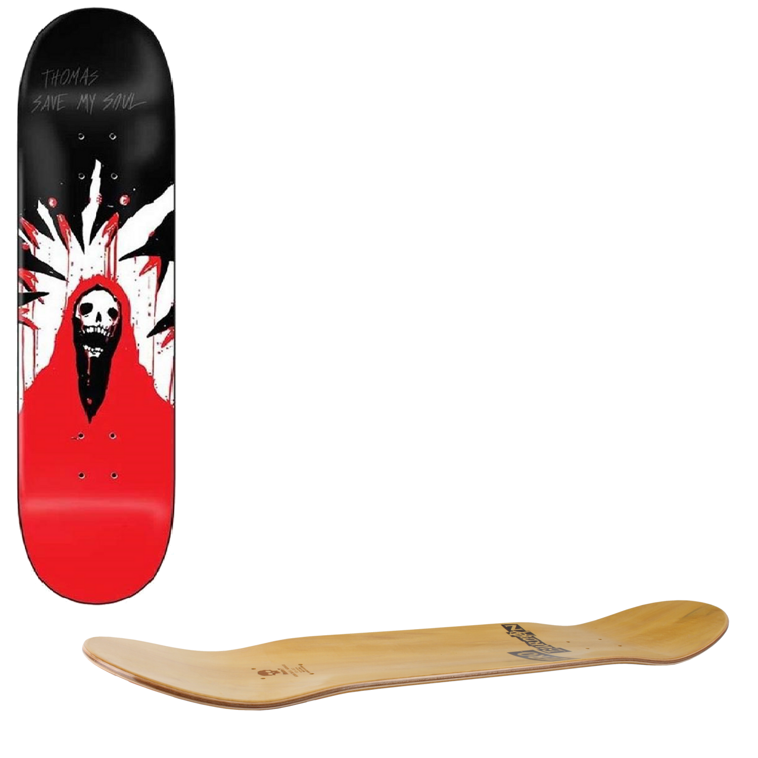 Zero Save My Soul Thomas Skateboard Deck 8.25"