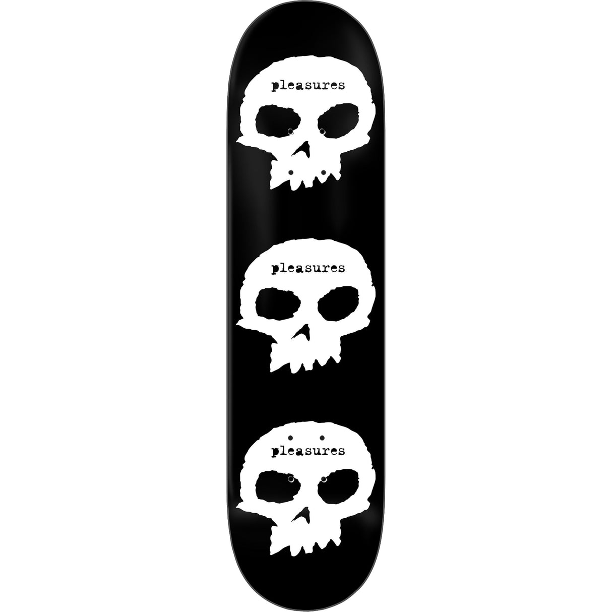Zero Pleasures Skateboard Deck - 3 Skull 8.25"