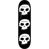 Zero Pleasures Skateboard Deck - 3 Skull 8.25"
