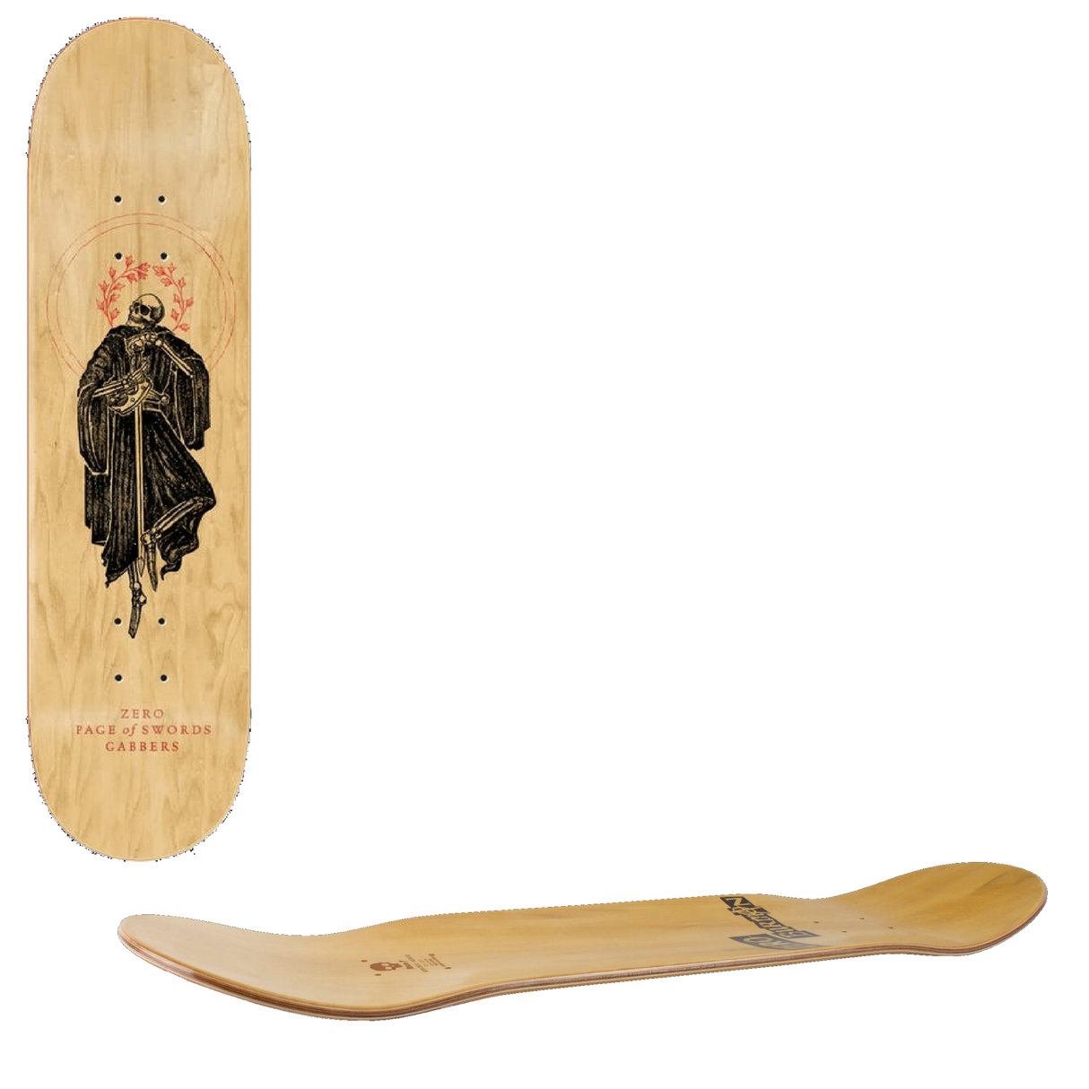 Zero Arcana Skateboard Deck - Gabbers 8''