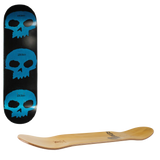 Zero Multi-Skull Stencil Skateboard Deck - Blue 8.25''