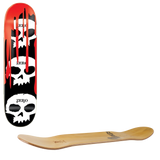 Zero 3 Skull Blood Skateboard Deck - Black/White/Red 8.5''