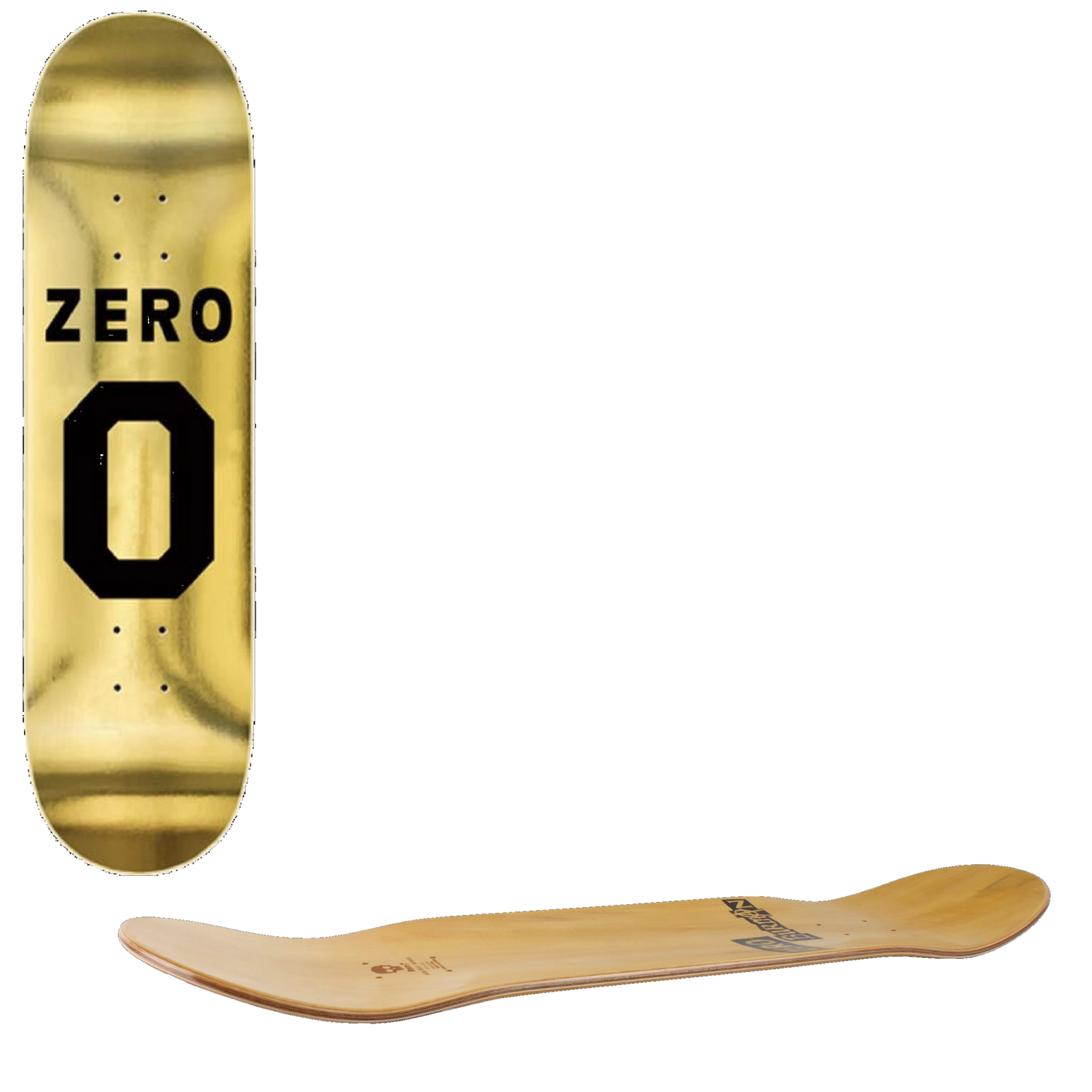 Zero Numero Skateboard Deck - Black/Gold 8.375''