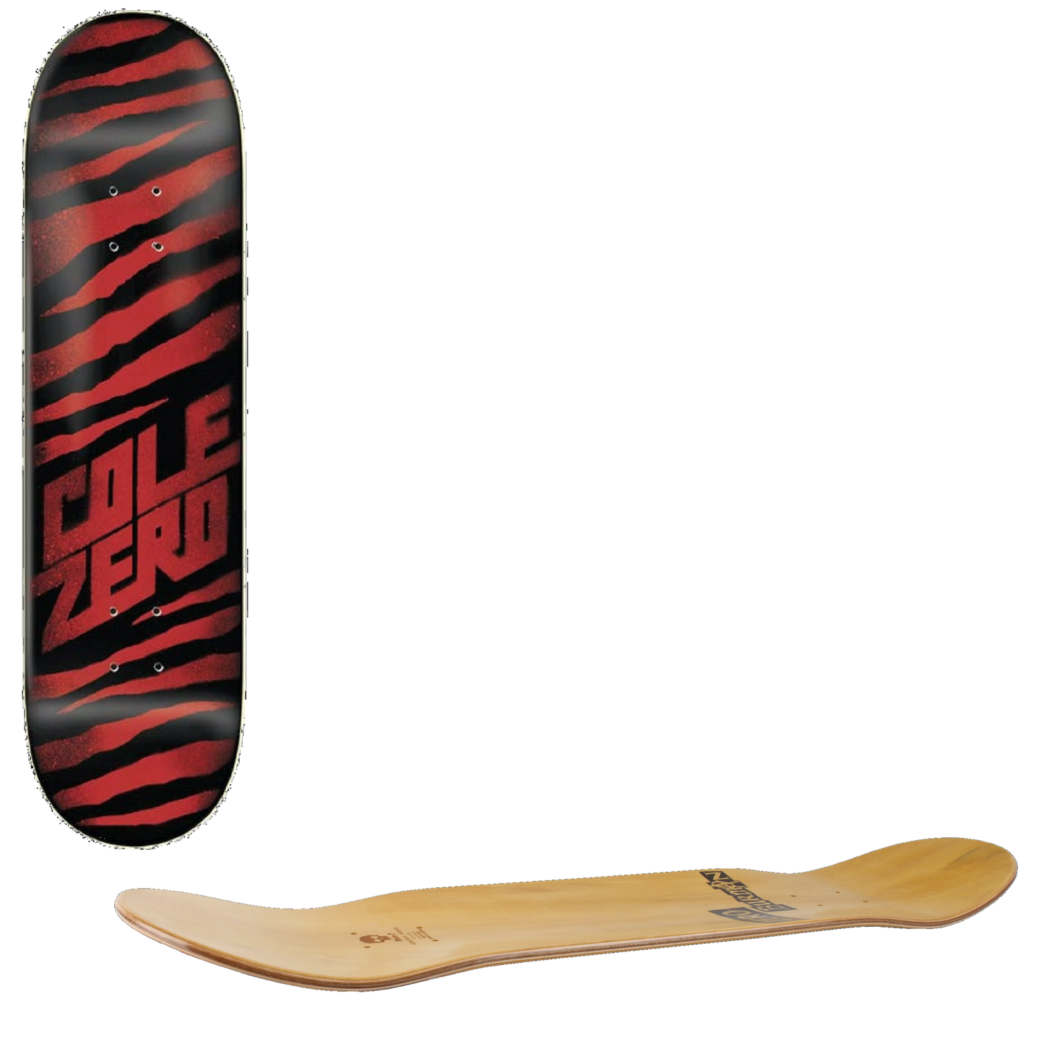 Zero Ripper Chris Cole Skateboard Deck - Black/Red 8''