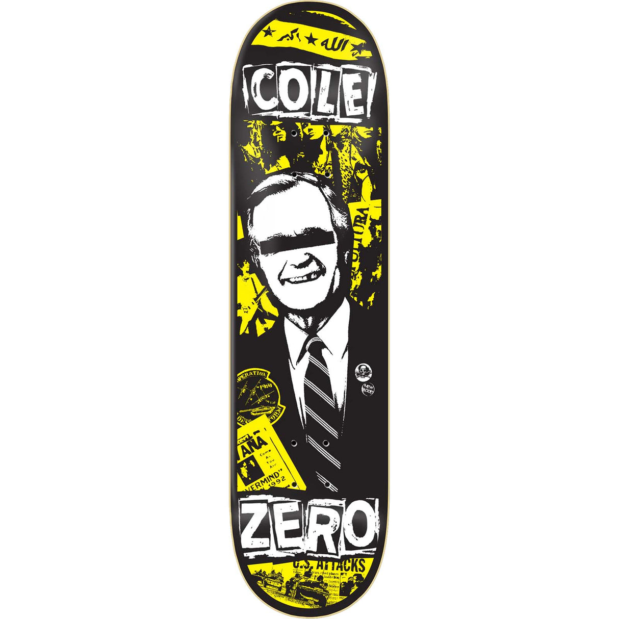 Zero Dead Presidents Skateboard Deck - Cole Texas Holdem 8.25"