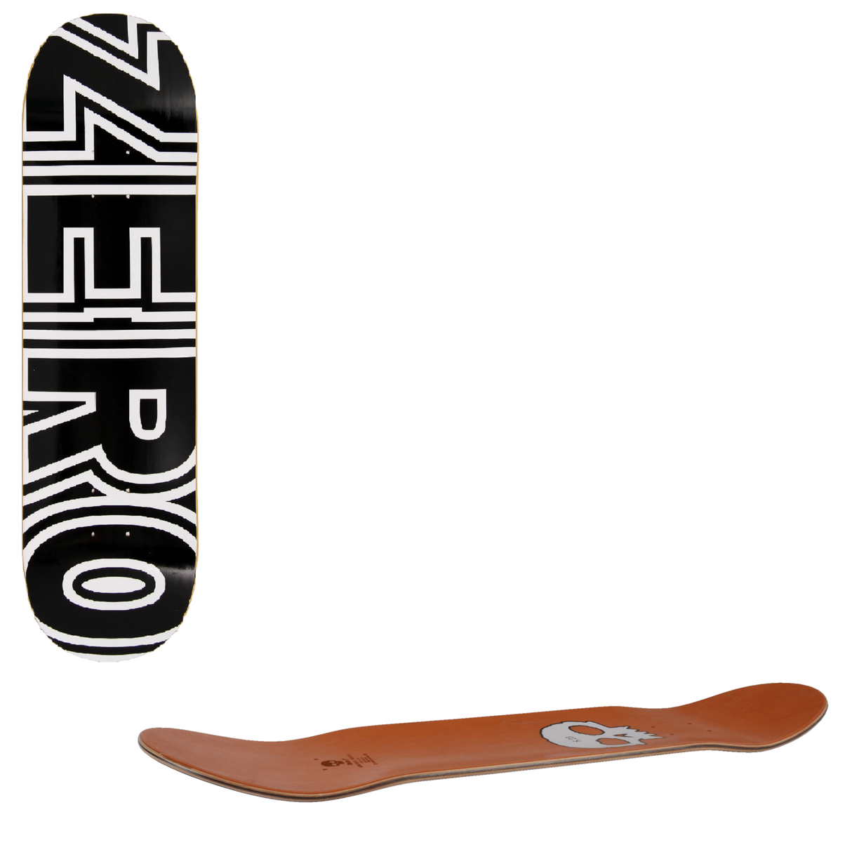 Zero Bold Skateboard Deck Black/White - 8.5"
