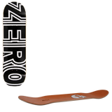 Zero Bold Skateboard Deck Black/White - 8.5"