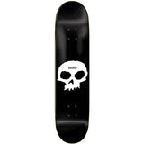 Zero Single Skull Skateboard Deck - Black/White 8.5''