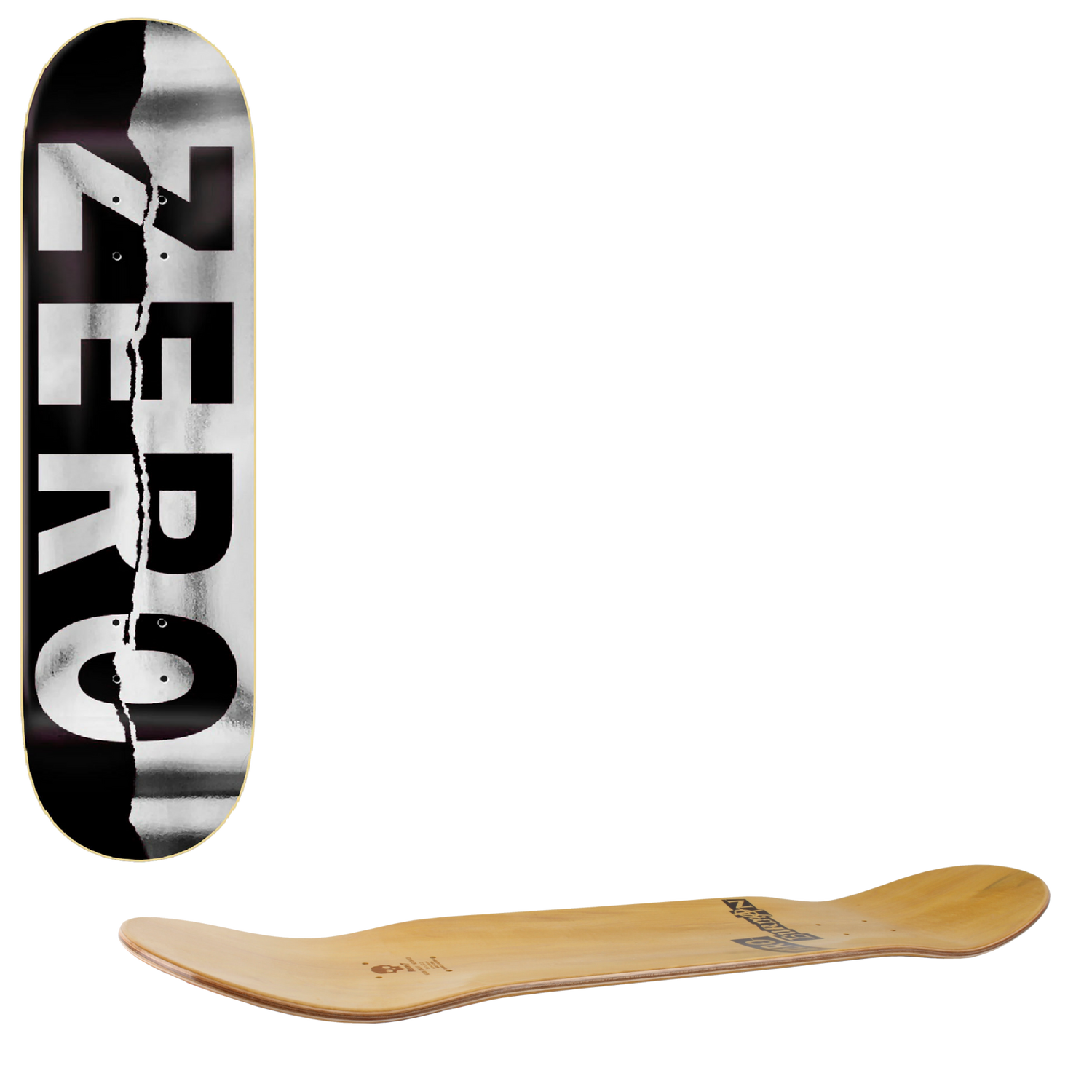 Zero Ripped Army Skateboard Deck - Black/Foil 8.5"