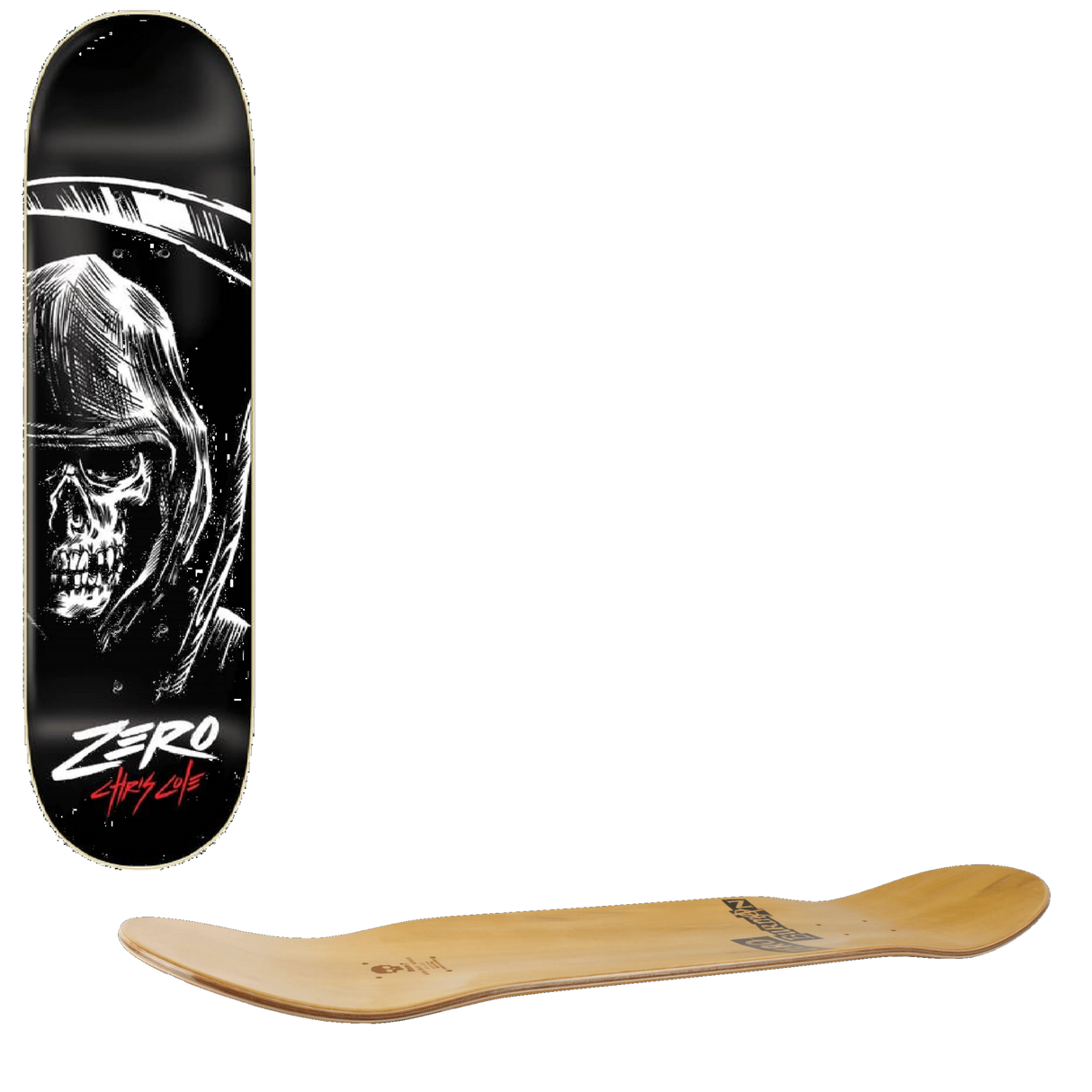 Zero Cole '05 Reaper Skateboard Deck - Black 8.5''