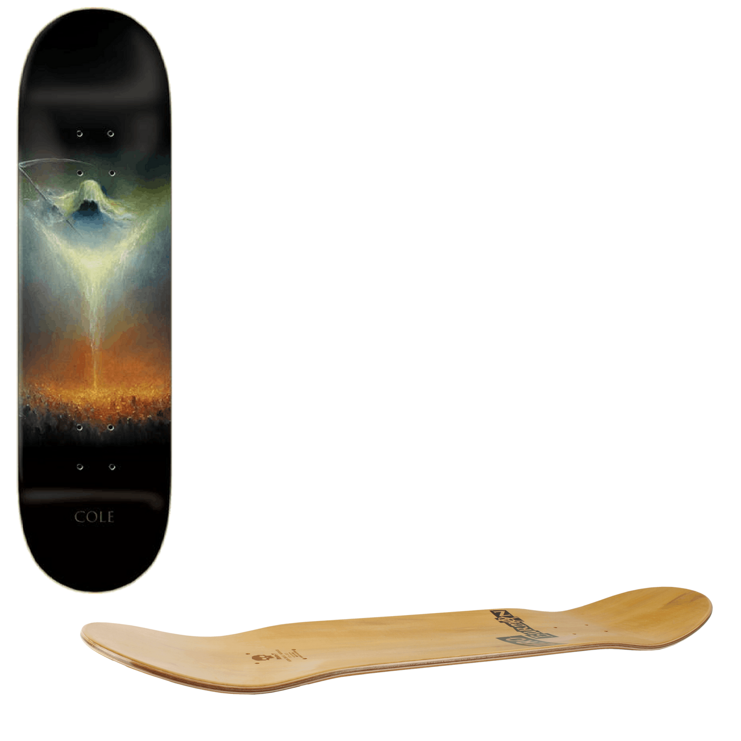 Zero Cole Angel of Death III Skateboard Deck - Black 8.25"