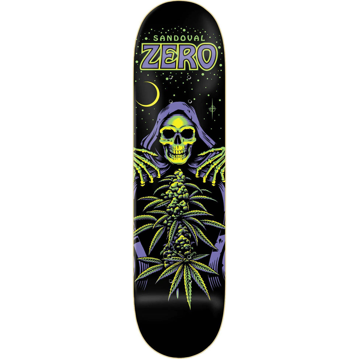 Zero Sandoval Grim Reefer Skateboard Deck - Black 8.5''