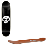 Zero Single Skull Skateboard Deck - Black/White 8.375''