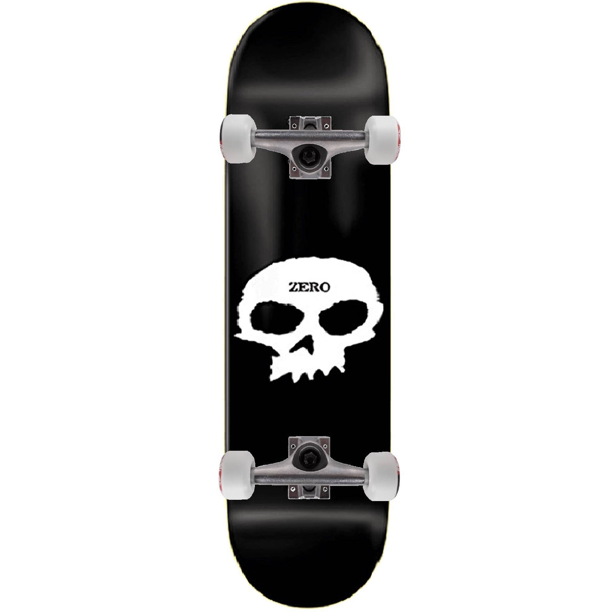 Zero Single Skull Custom Skateboard - Black 8.375"
