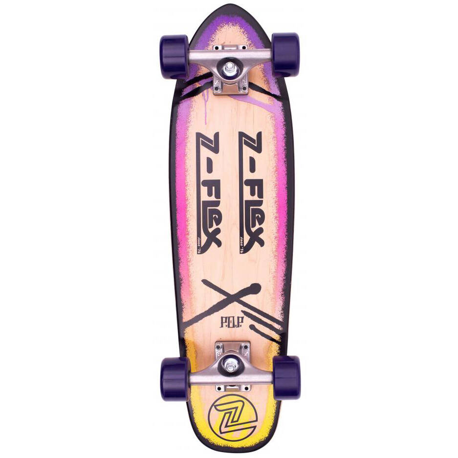Z-Flex P.O.P Complete Cruiser Skateboard - Purple Fade 27''