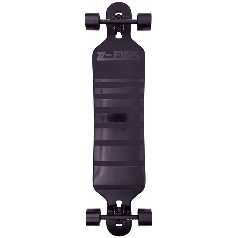 Z-Flex Shadow Lurker Drop Through Complete Longboard - Black 41''