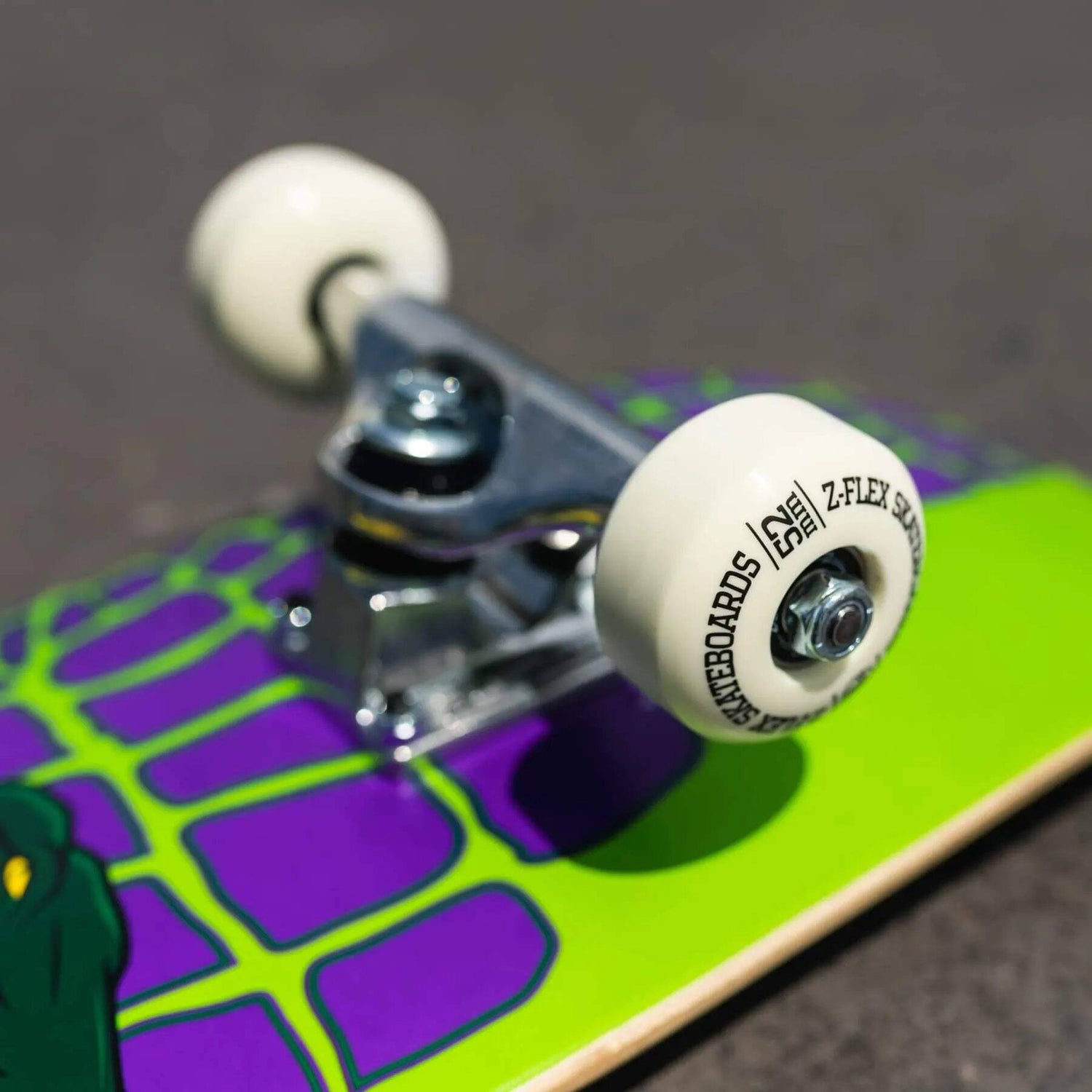 Z-Flex Mini Gator Complete Skateboard - Green/Purple 7.25''