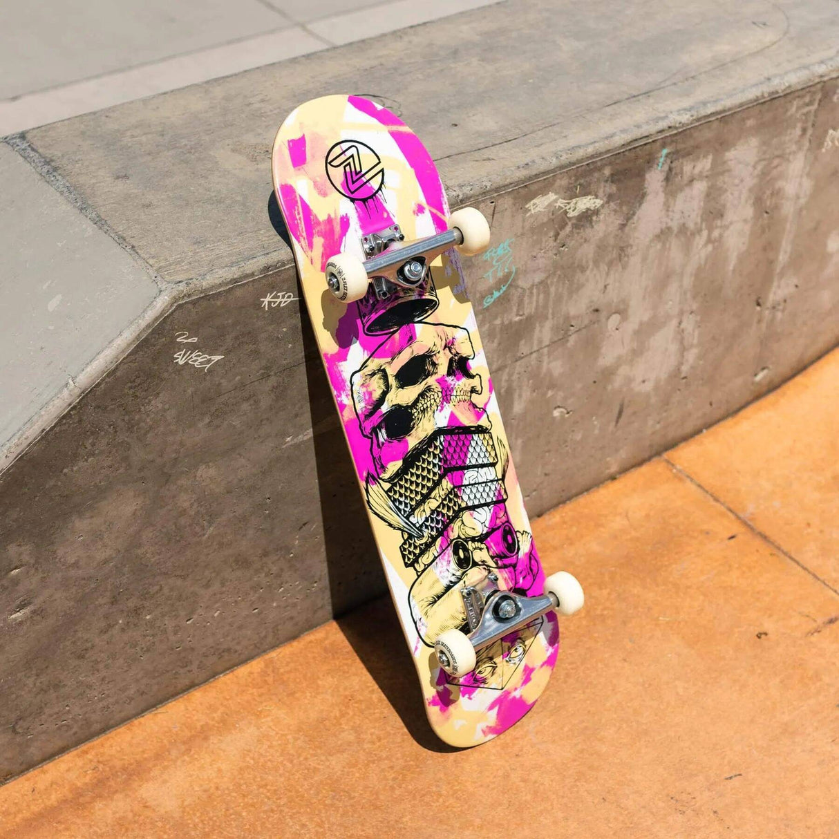 Z-Flex Totem Complete Skateboard - Cream/Pink 8.25''
