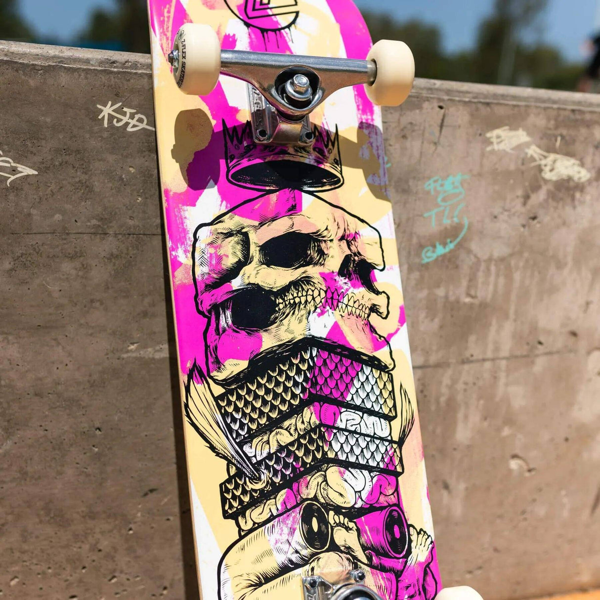 Z-Flex Totem Complete Skateboard - Cream/Pink 8.25''