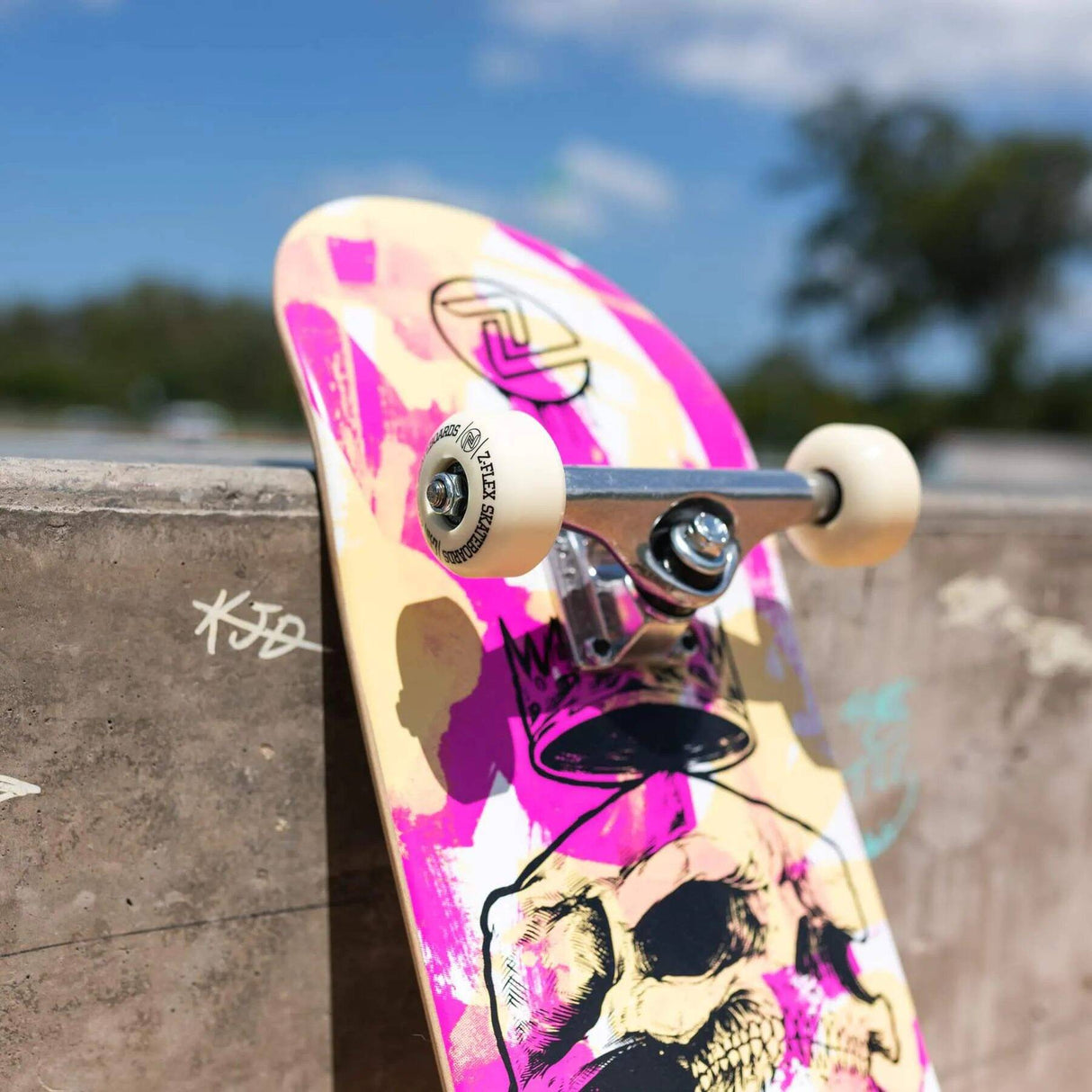 Z-Flex Totem Complete Skateboard - Cream/Pink 8.25''