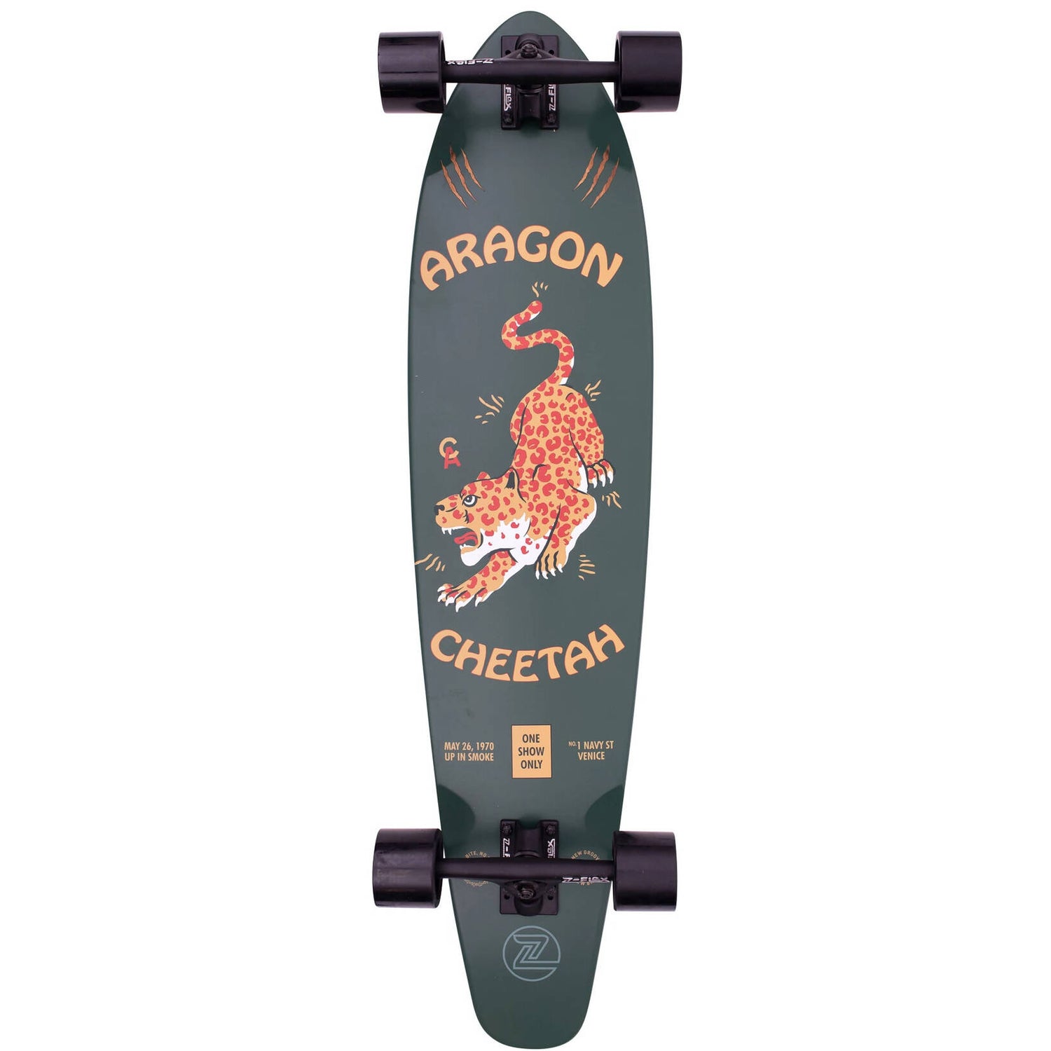 Z-Flex Aragon Cheetah Roundtail Complete Longboard - 38''