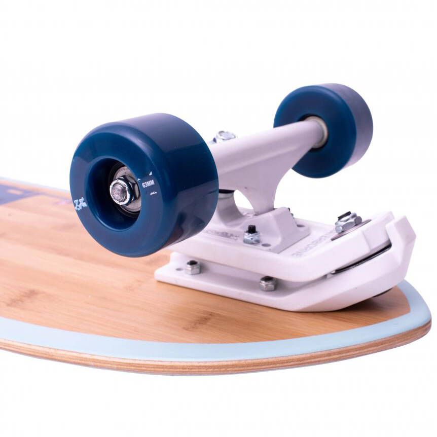 Z-Flex Bamboo Surfskate Fish Cruiser Complete Longboard - Blue 31''